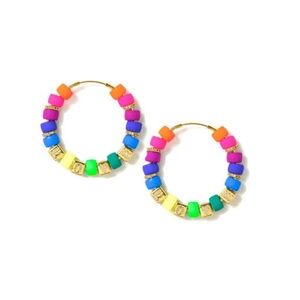 Venessa Arizaga Neon Rainbow Love Earrings
